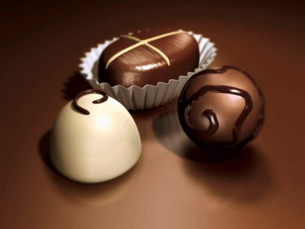 3D Assorted chocolate illustration